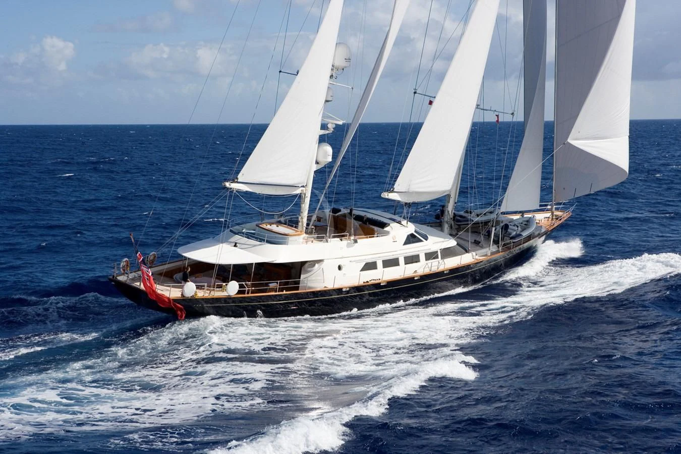 a sailboat on the water aboard TAMARITA Yacht for Sale