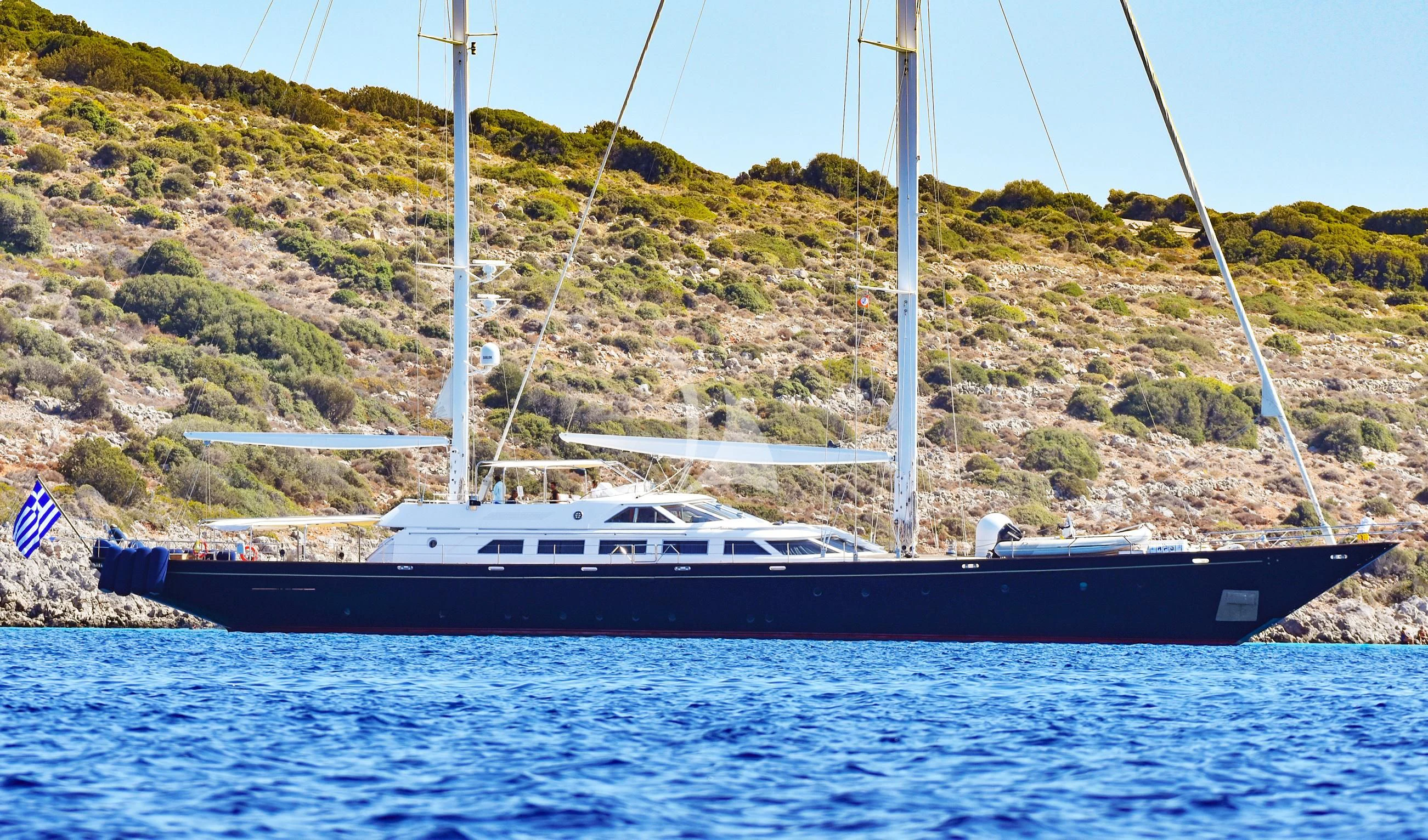 a boat on the water aboard TAMARITA Yacht for Sale