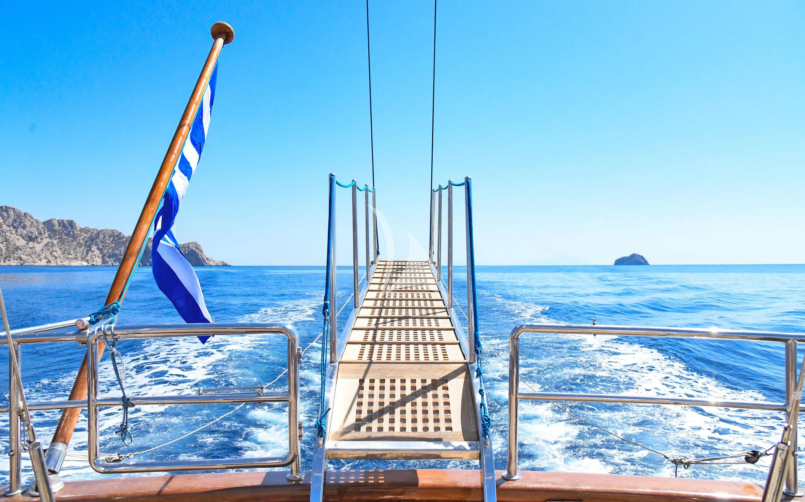 a boat on the water aboard TAMARITA Yacht for Sale