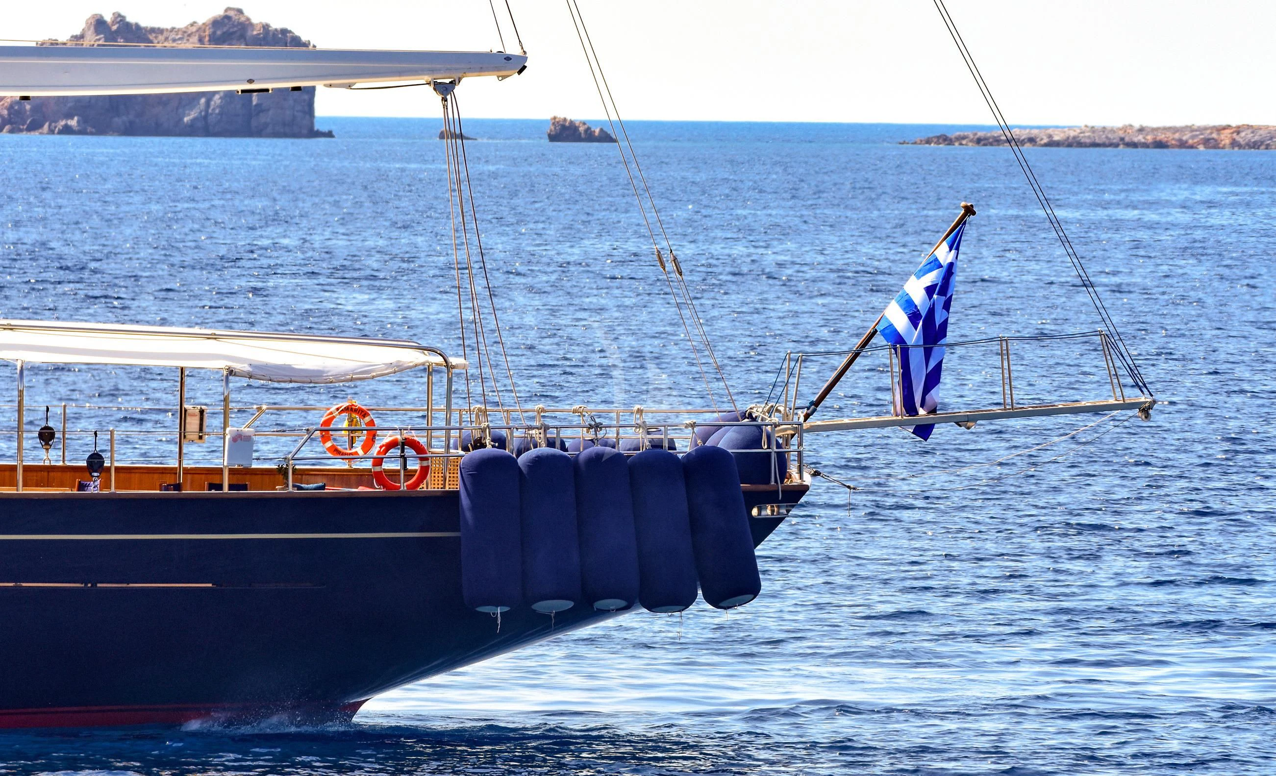 a boat on the water aboard TAMARITA Yacht for Sale