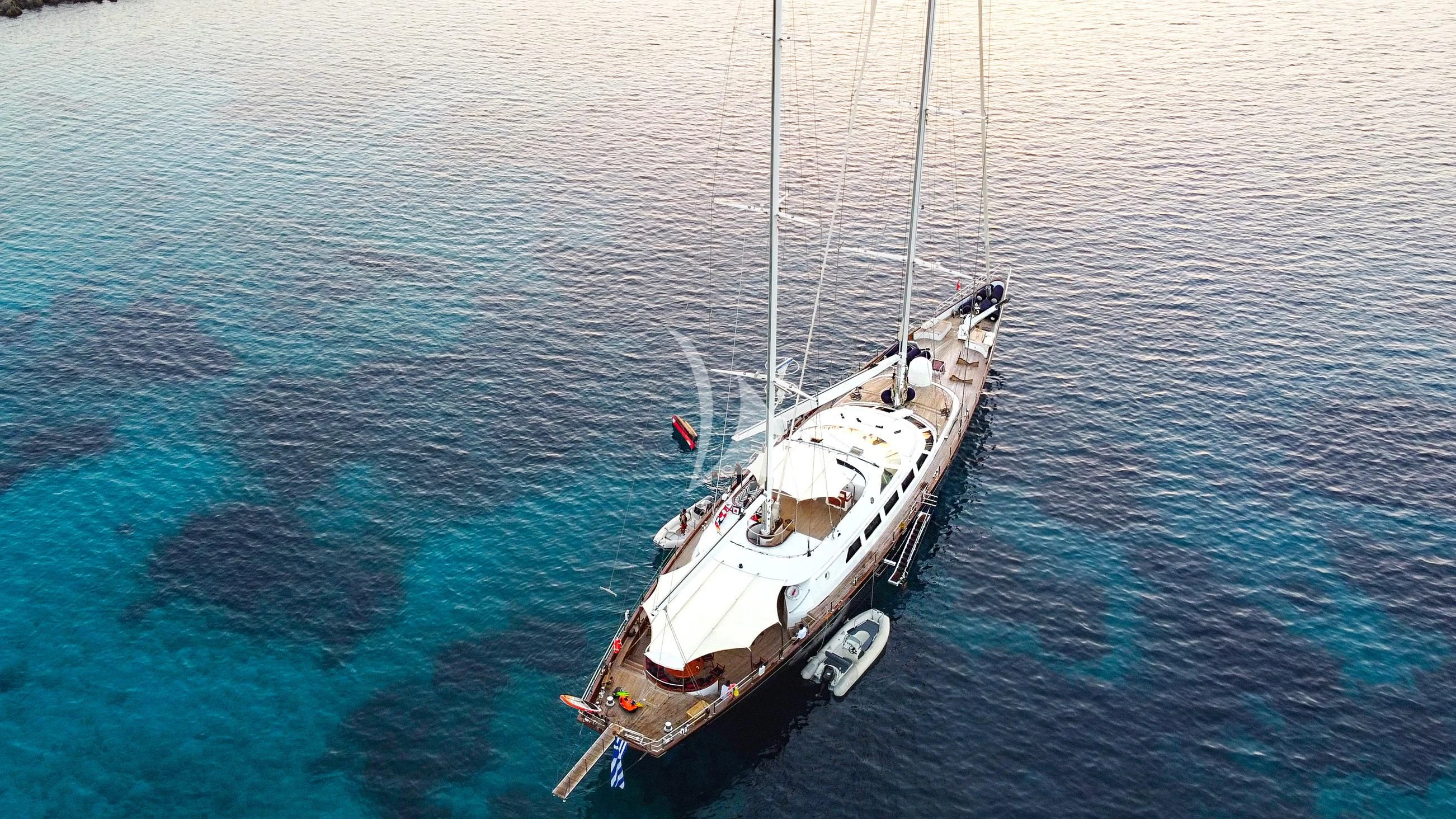 a boat in the water aboard TAMARITA Yacht for Sale