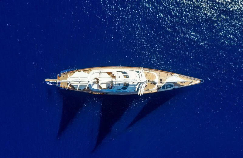 a space shuttle in space aboard TAMARITA Yacht for Sale