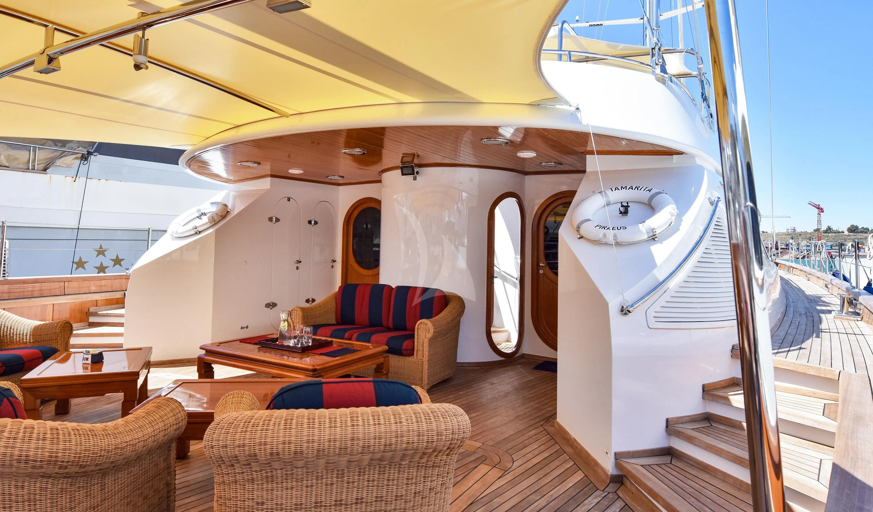 inside of a boat aboard TAMARITA Yacht for Sale