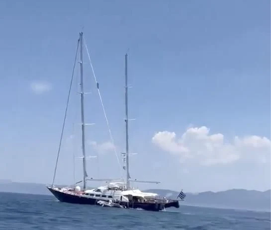 a boat on the water aboard TAMARITA Yacht for Sale