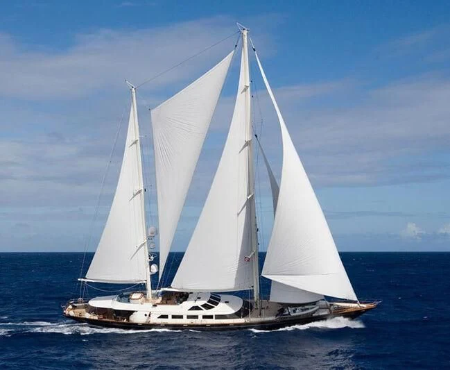a sailboat on the water aboard TAMARITA Yacht for Sale
