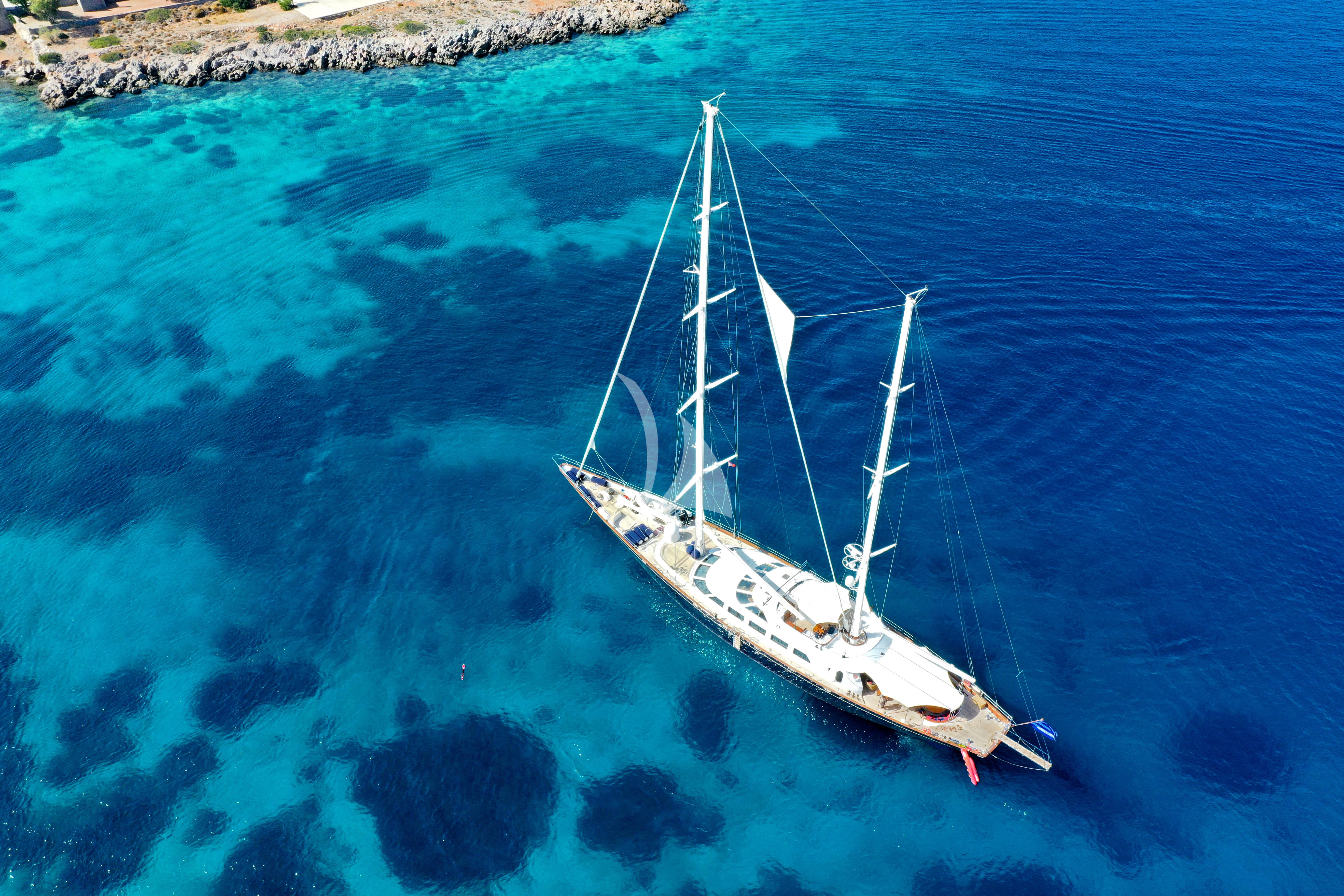 a boat in the water aboard TAMARITA Yacht for Sale