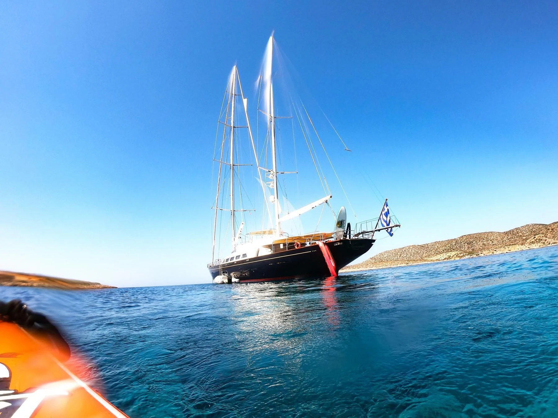 a boat in the water aboard TAMARITA Yacht for Sale