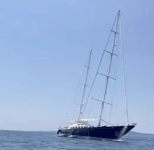 a boat on the water aboard TAMARITA Yacht for Sale
