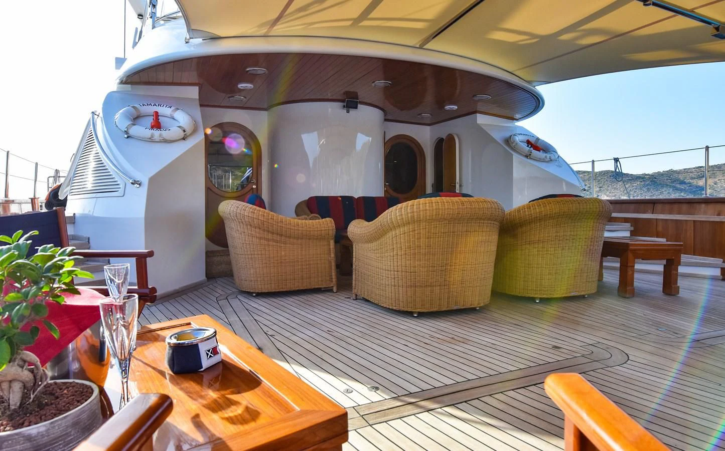 a boat on the water aboard TAMARITA Yacht for Sale