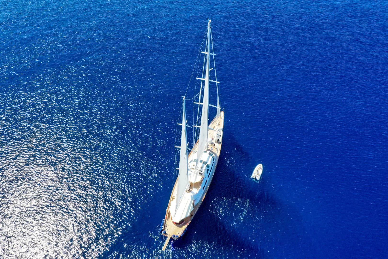 a ship in the water aboard TAMARITA Yacht for Sale