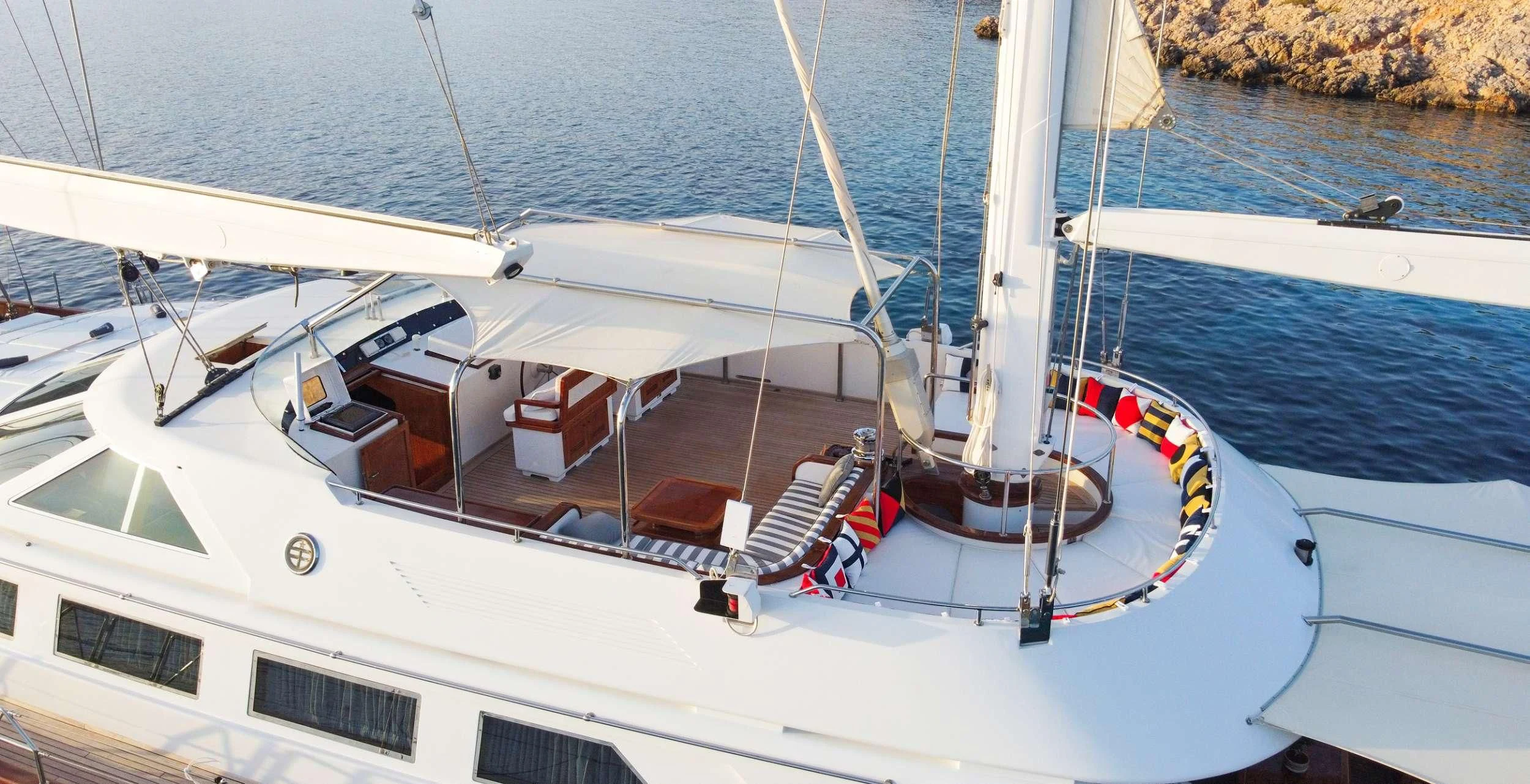 a boat on the water aboard TAMARITA Yacht for Sale
