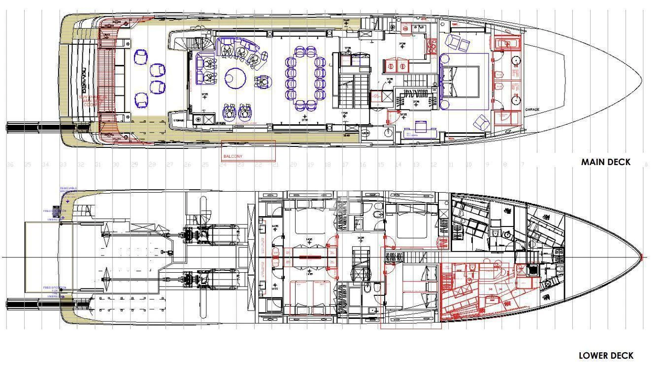 diagram aboard HAIAMI I Yacht for Charter