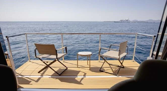 a boat on the water aboard HAIAMI I Yacht for Charter