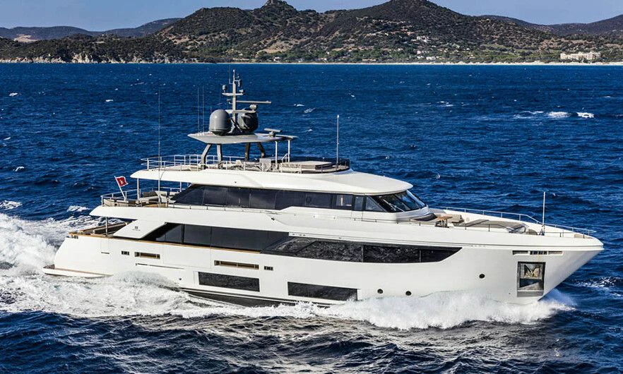 a white yacht on the water aboard HAIAMI I Yacht for Charter