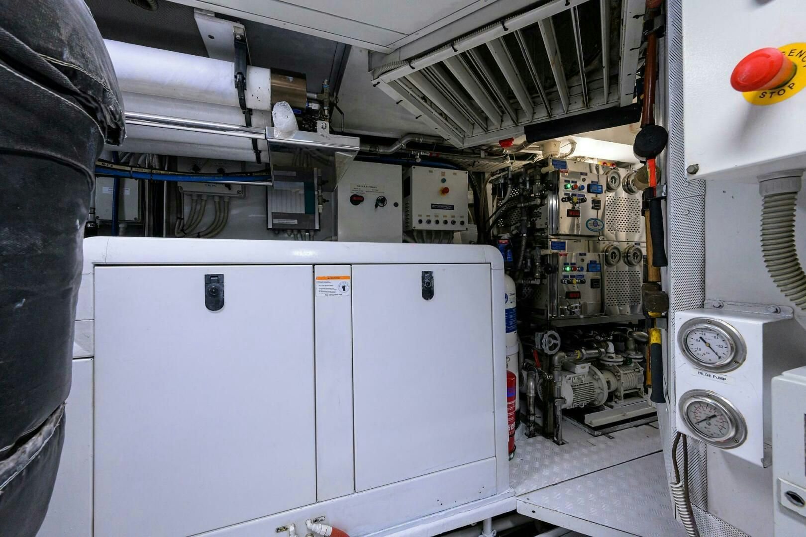 a machine in a room aboard ARTHUR’S WAY Yacht for Sale