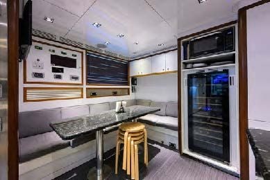 a kitchen with a large oven aboard ARTHUR’S WAY Yacht for Sale