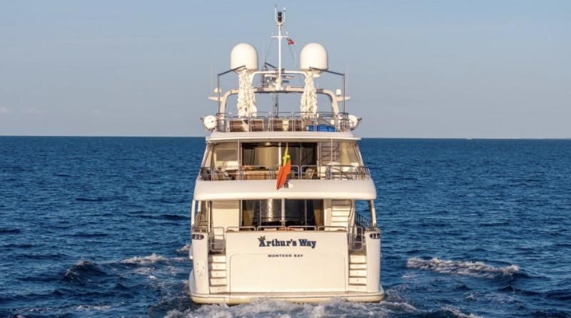 a boat in the water aboard ARTHUR’S WAY Yacht for Sale
