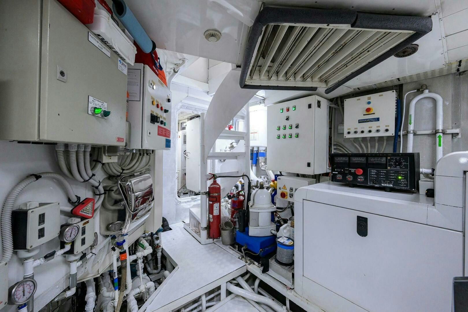 a room with machinery and equipment aboard ARTHUR’S WAY Yacht for Sale