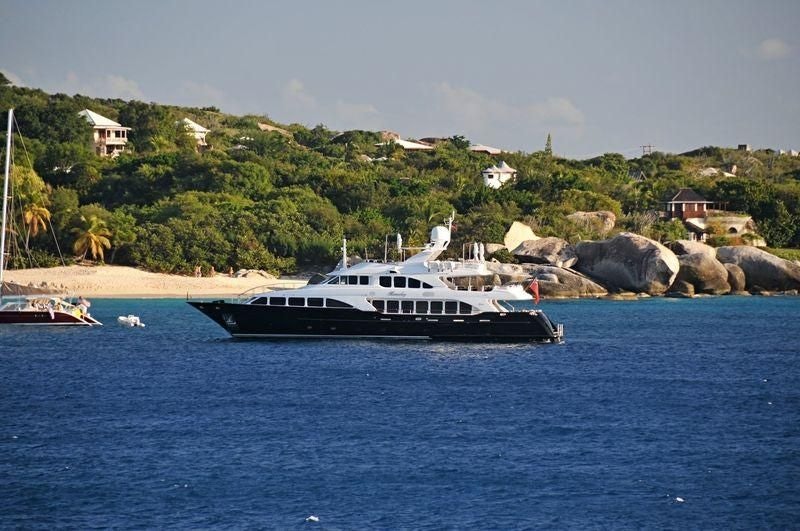 a boat on the water aboard ARTHUR’S WAY Yacht for Sale