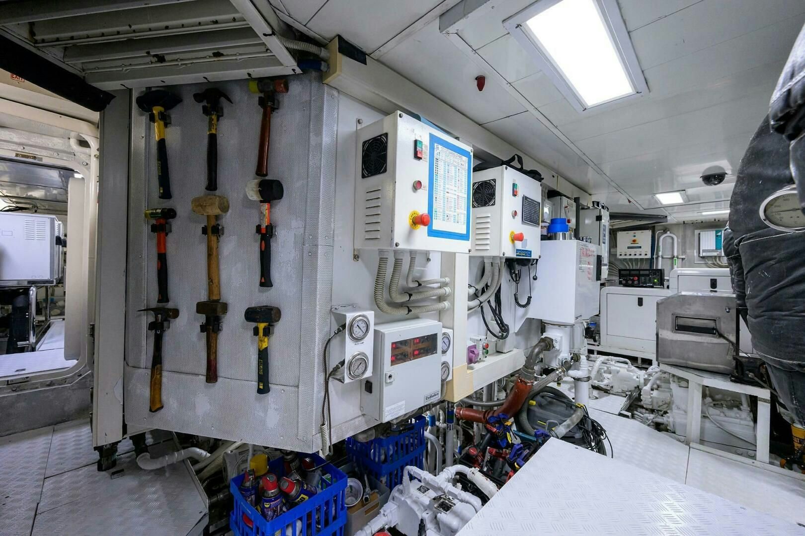a room with machinery and equipment aboard ARTHUR’S WAY Yacht for Sale