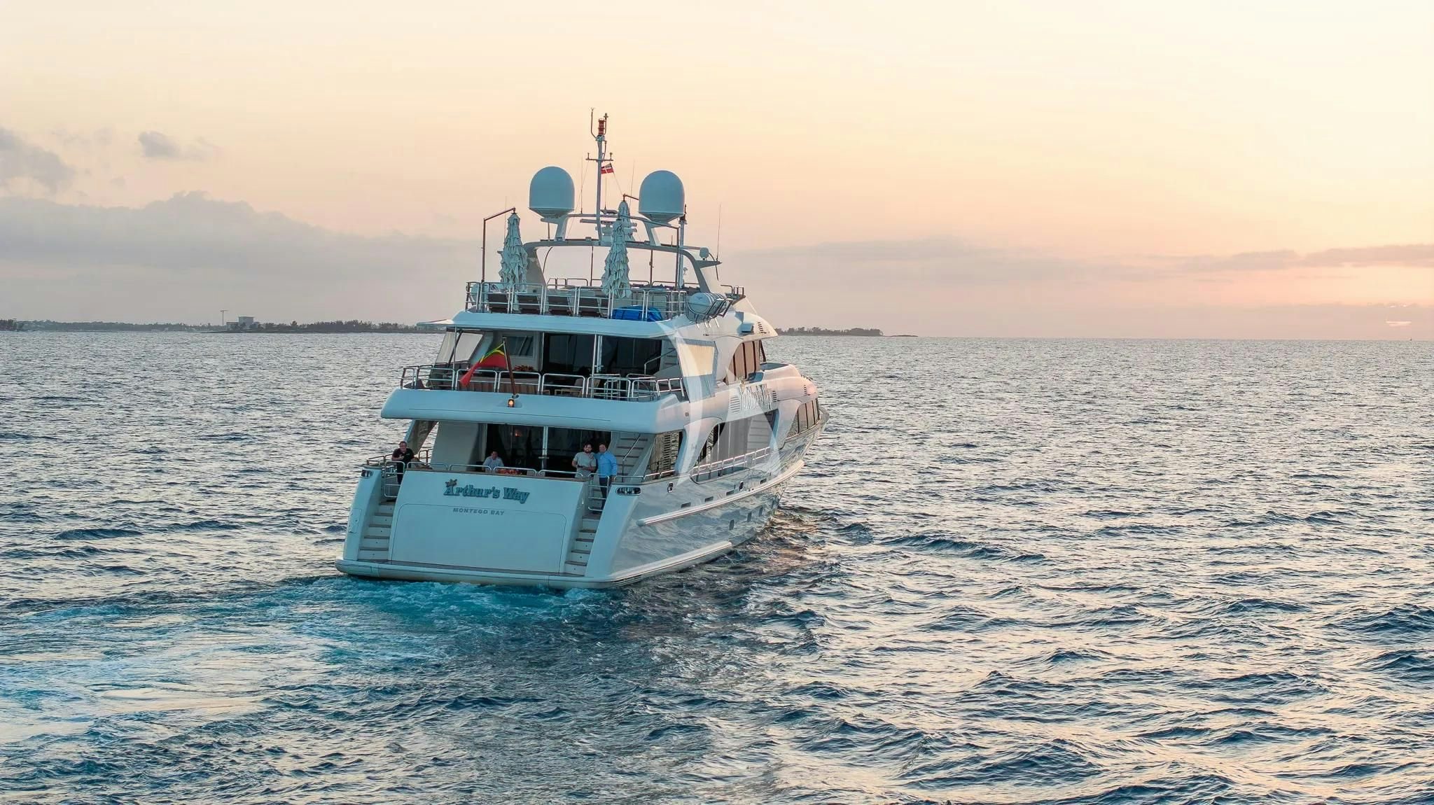 a boat in the water aboard ARTHUR’S WAY Yacht for Sale