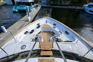 a boat with a staircase aboard ARTHUR’S WAY Yacht for Sale