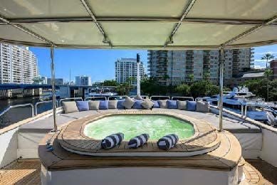 a pool on a deck aboard ARTHUR’S WAY Yacht for Sale