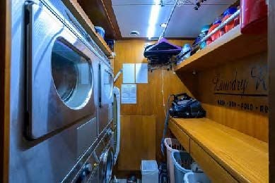 a large silver machine in a room aboard ARTHUR’S WAY Yacht for Sale