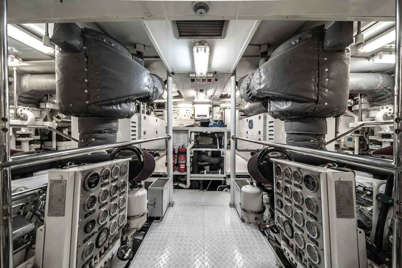 a room with machinery aboard MOATIZE Yacht for Sale
