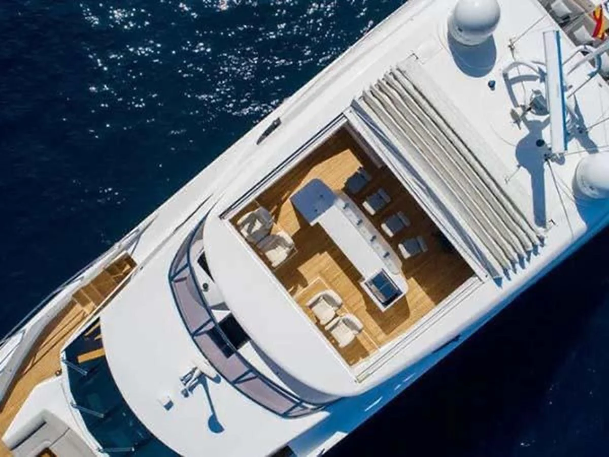 a boat on the water aboard SUNSEEKER 115 SPORT YACHT Yacht for Sale
