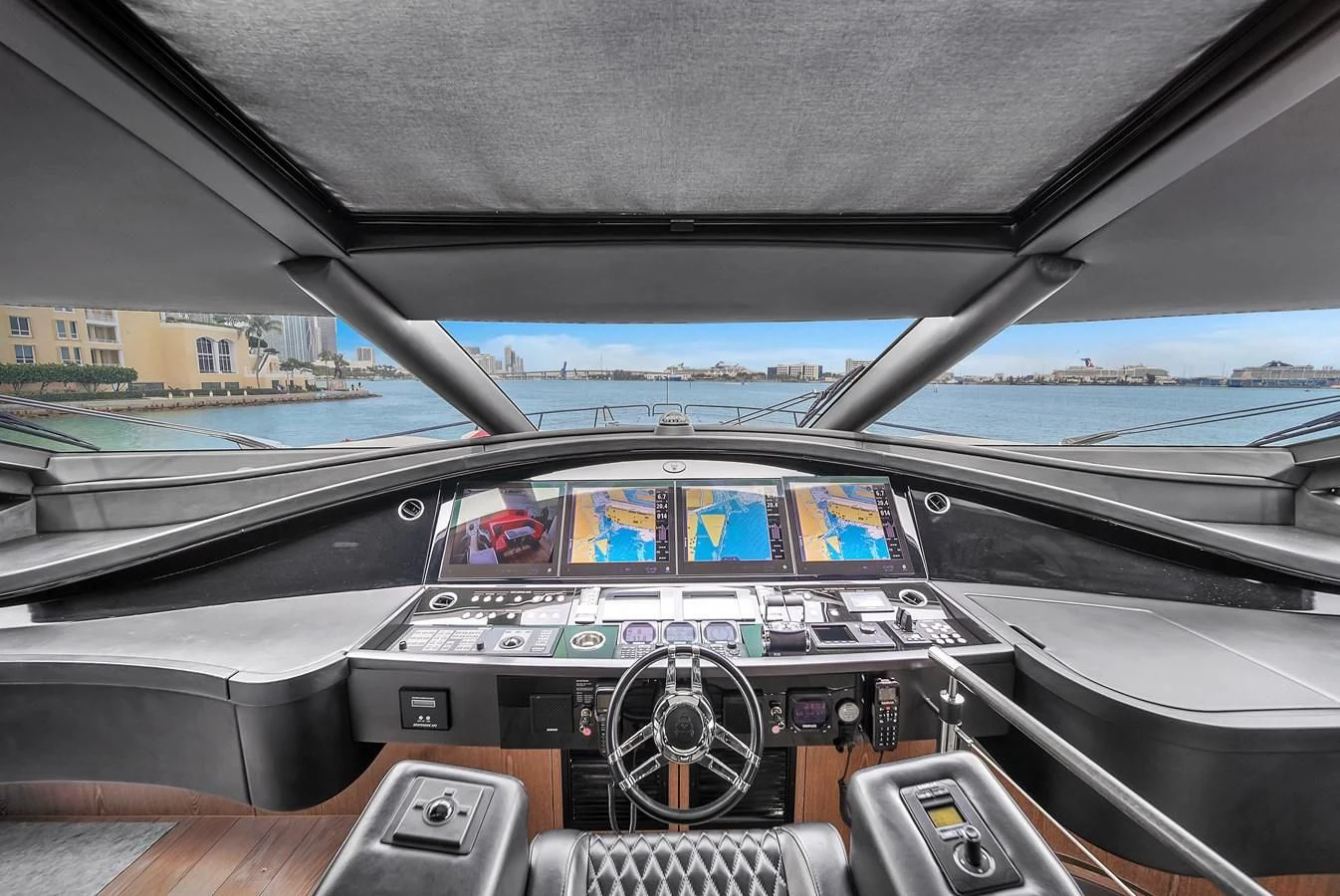 inside of a car aboard SUNSEEKER 115 SPORT YACHT Yacht for Sale