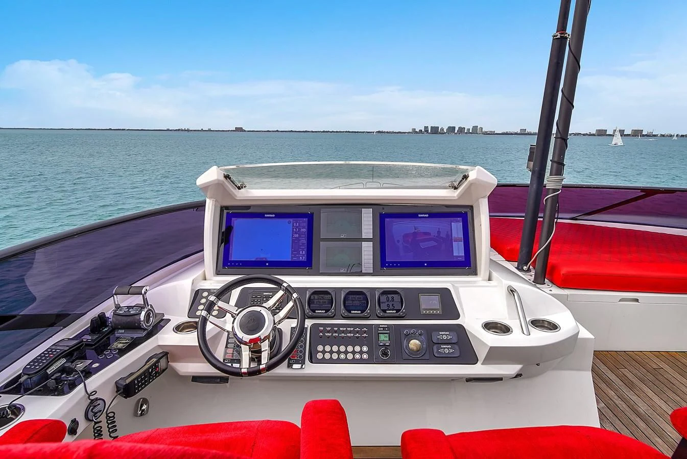 a boat on the water aboard SUNSEEKER 115 SPORT YACHT Yacht for Sale