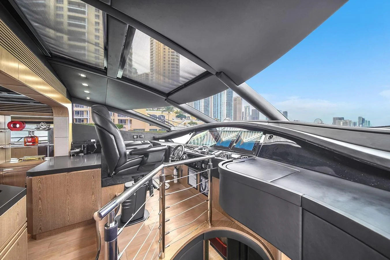 inside of a car aboard SUNSEEKER 115 SPORT YACHT Yacht for Sale