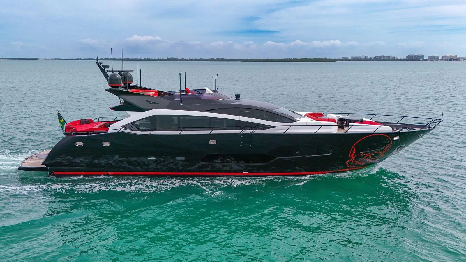a boat in the water aboard SUNSEEKER 115 SPORT YACHT Yacht for Sale