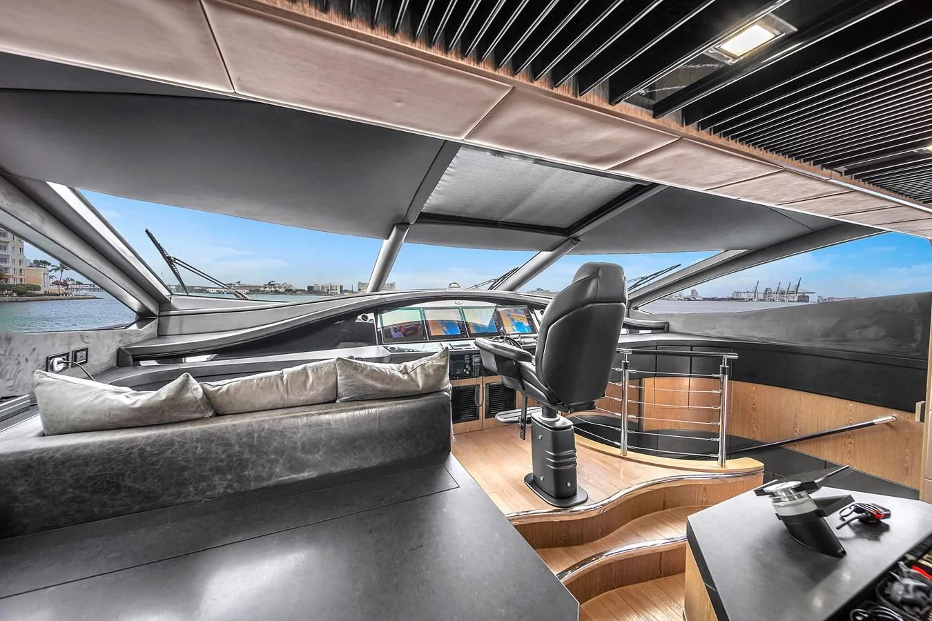 inside of a car aboard SUNSEEKER 115 SPORT YACHT Yacht for Sale