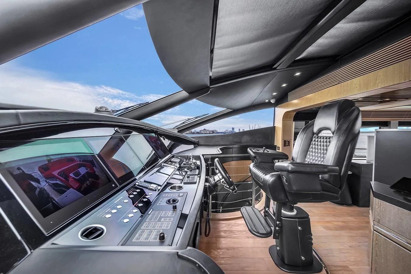 inside of a car aboard SUNSEEKER 115 SPORT YACHT Yacht for Sale