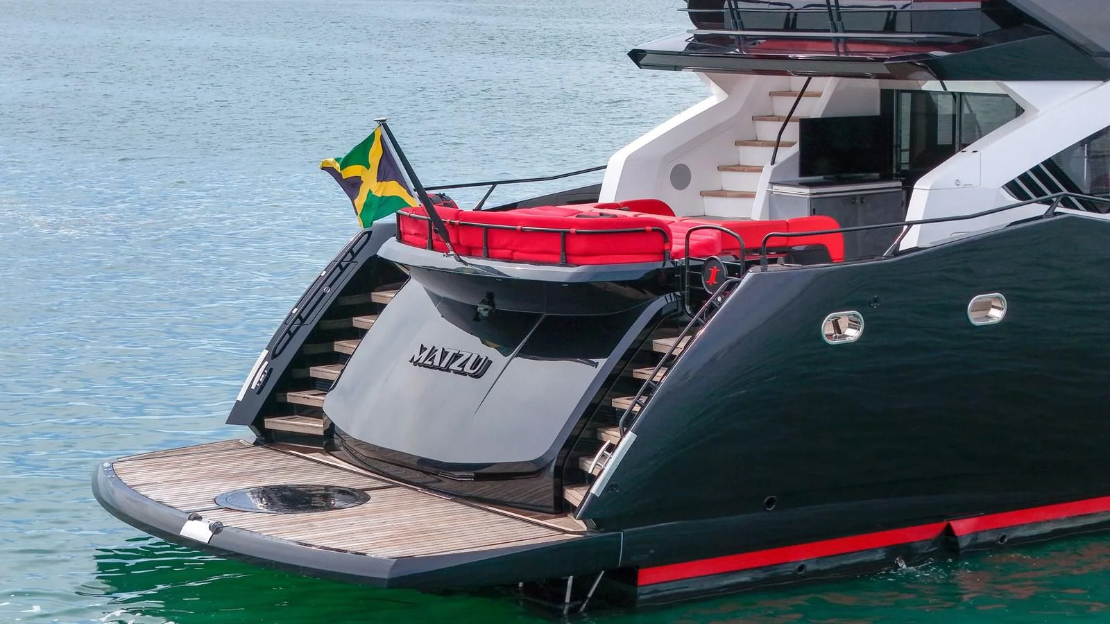 a boat on the water aboard SUNSEEKER 115 SPORT YACHT Yacht for Sale