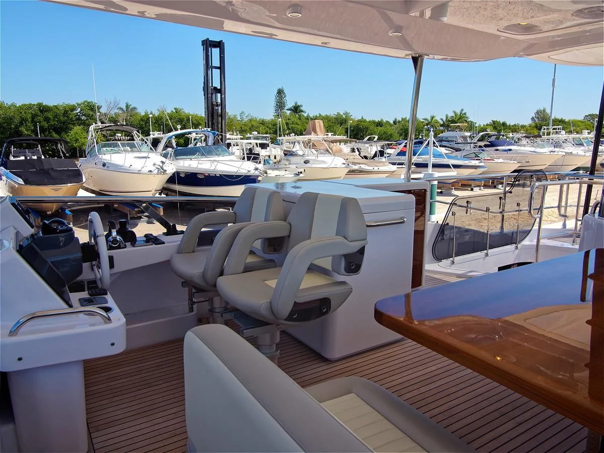 a boat on the water aboard 2017 AZIMUT 66 MAGELLANO Yacht for Sale