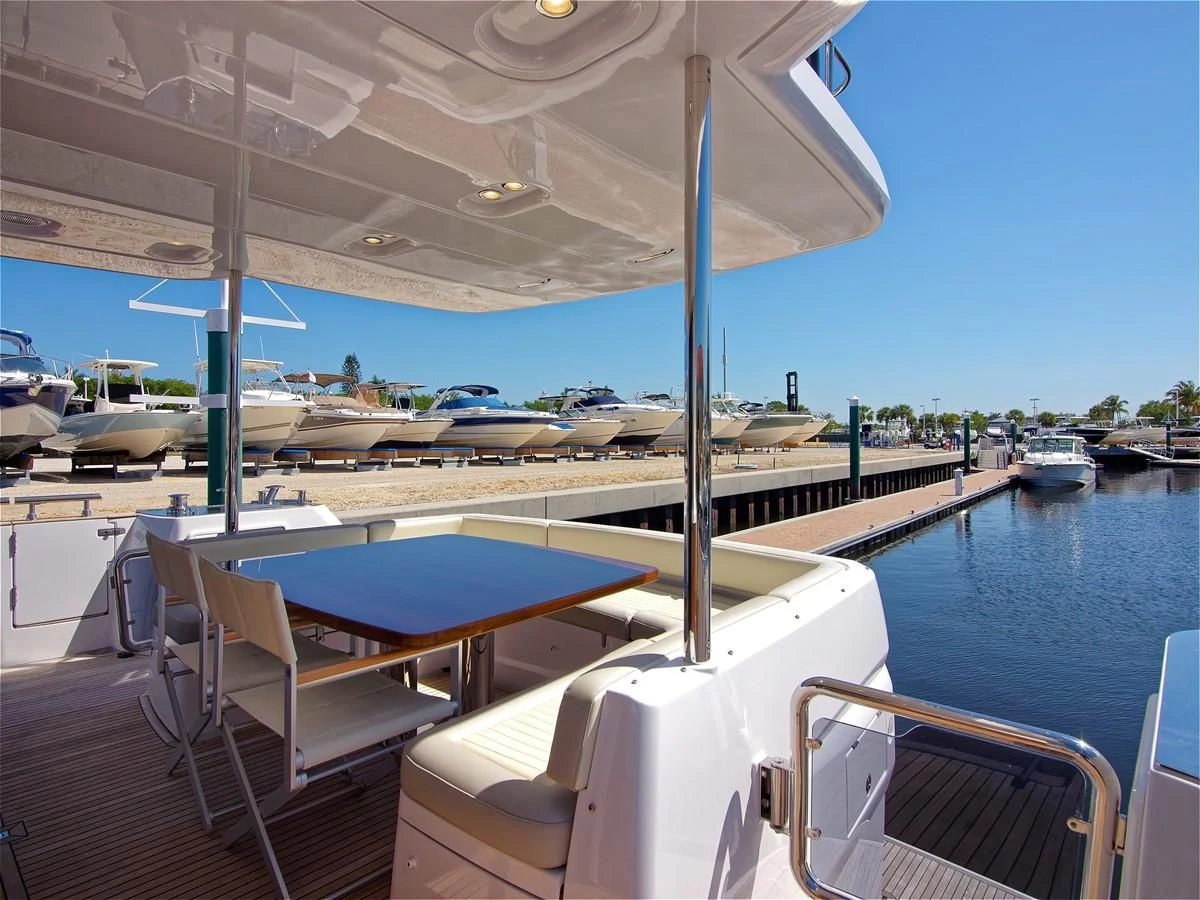 a boat on the water aboard 2017 AZIMUT 66 MAGELLANO Yacht for Sale