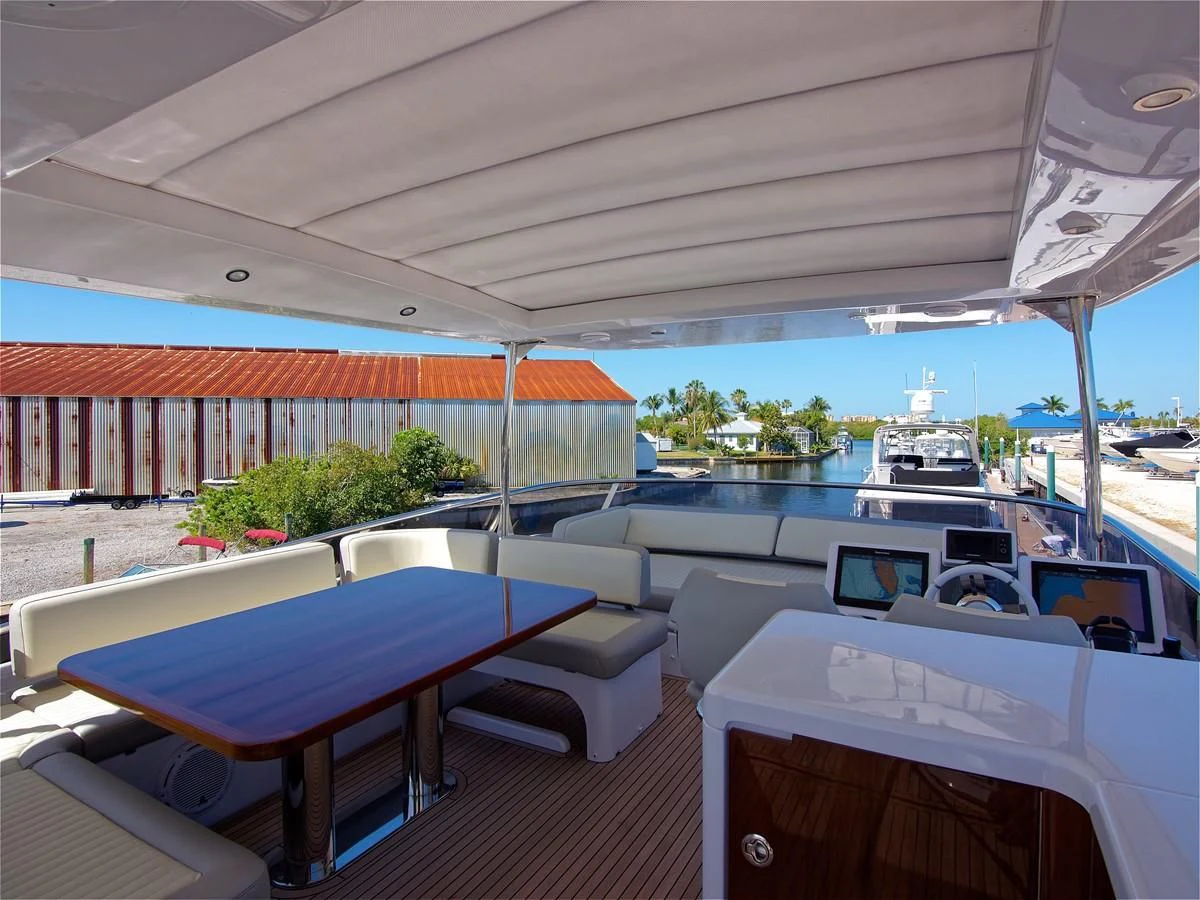 a boat on the water aboard 2017 AZIMUT 66 MAGELLANO Yacht for Sale