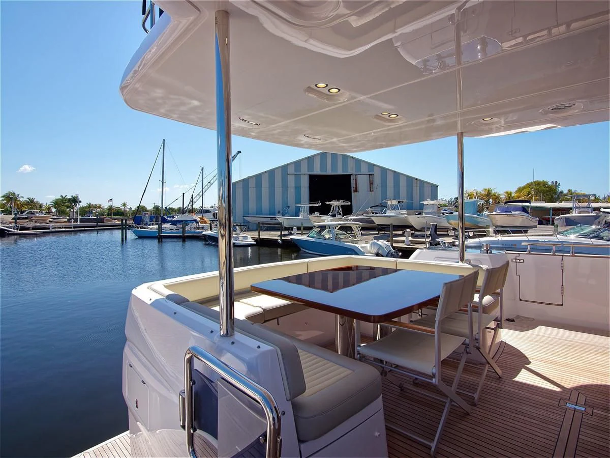 a boat on the water aboard 2017 AZIMUT 66 MAGELLANO Yacht for Sale
