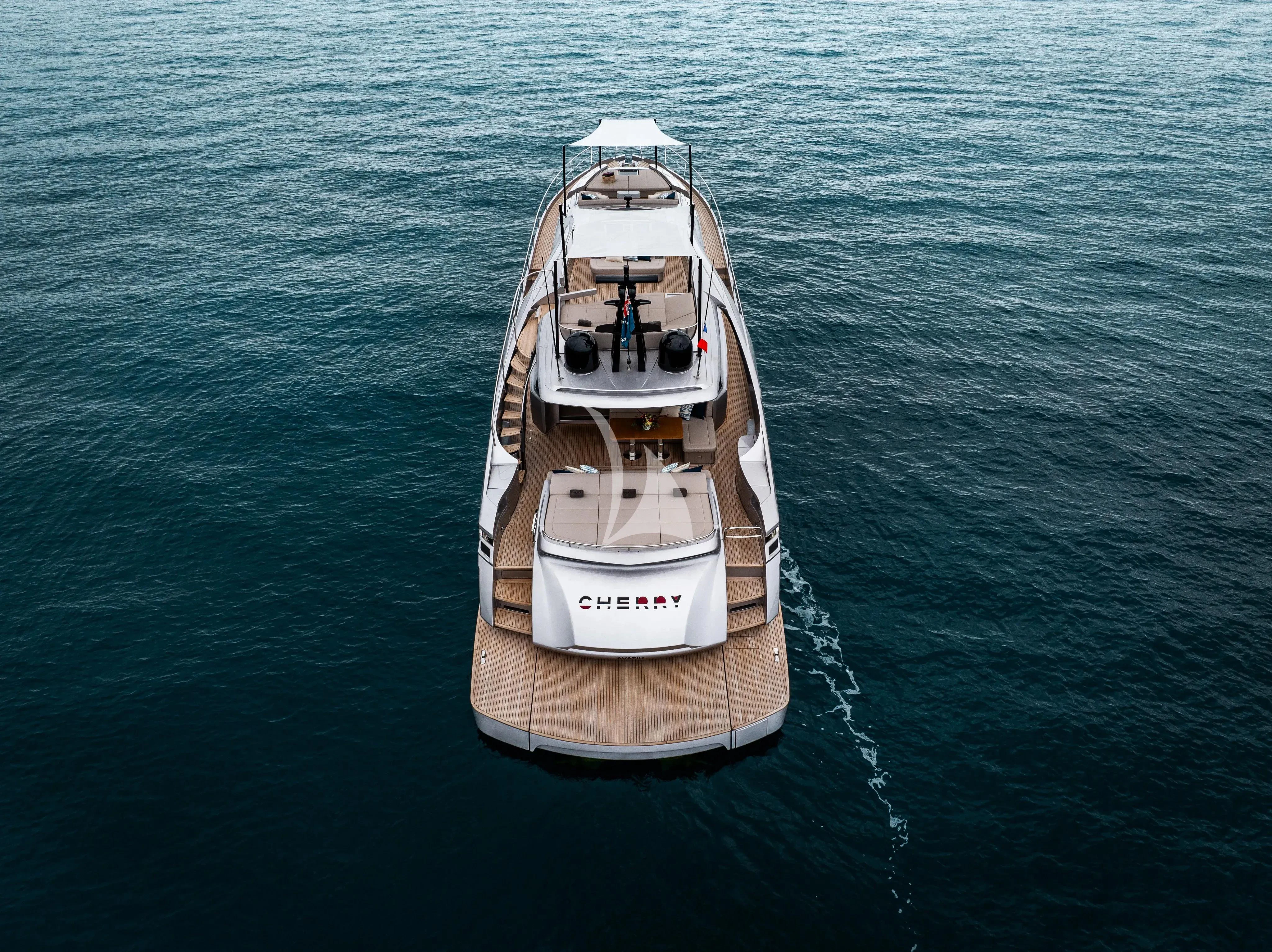 a boat on the water aboard CHERRY Yacht for Charter