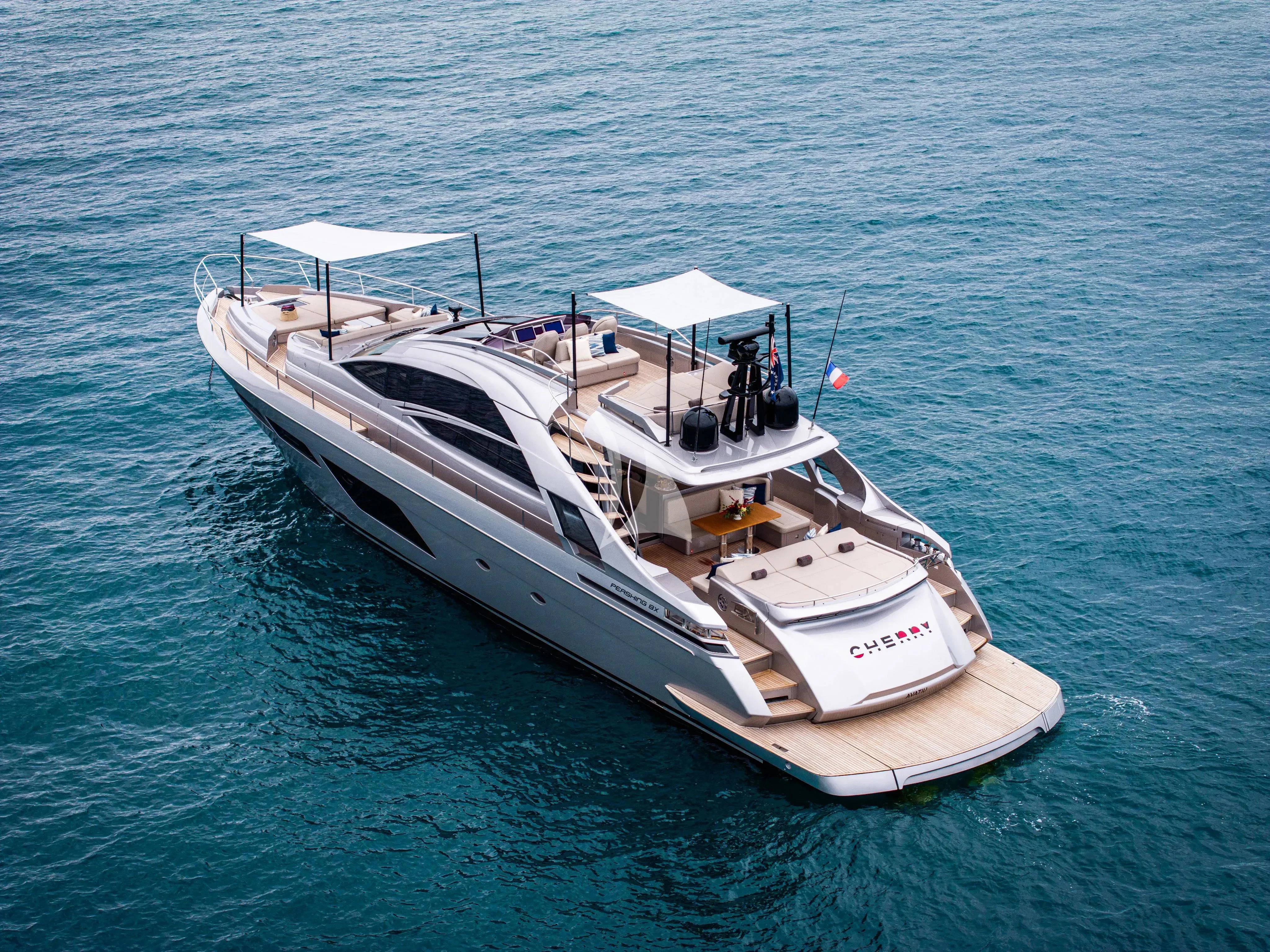 a boat in the water aboard CHERRY Yacht for Charter