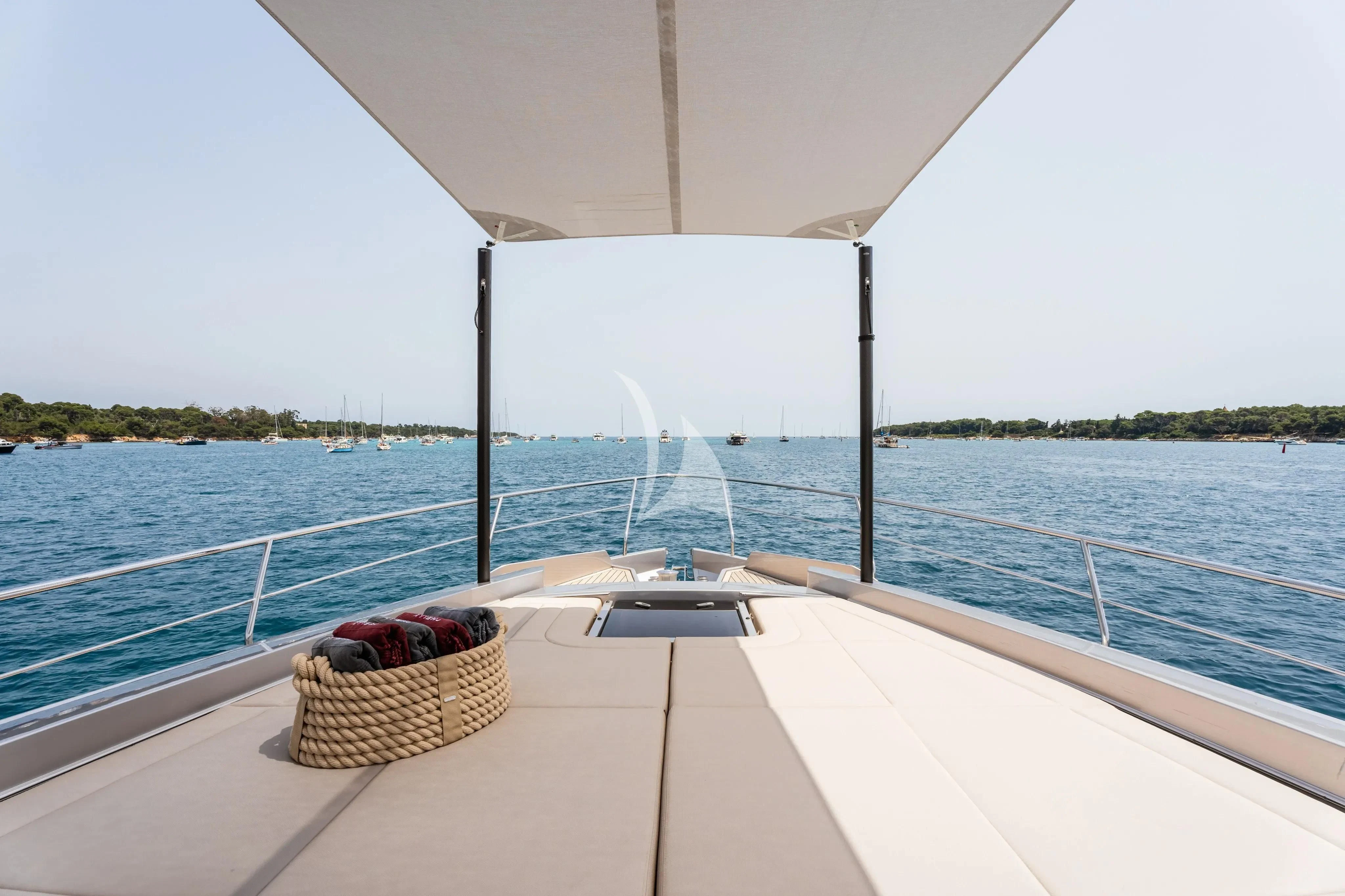 a boat on the water aboard CHERRY Yacht for Charter