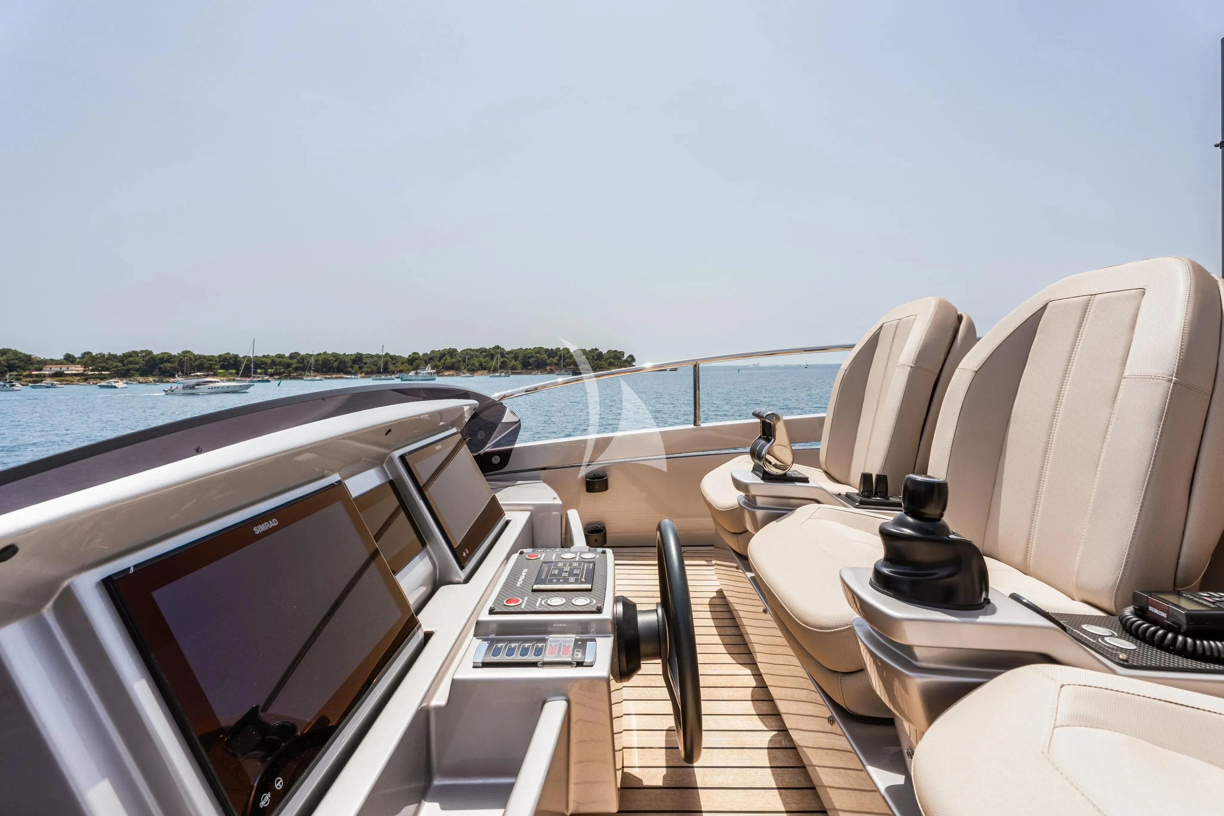 a boat with a laptop on it aboard CHERRY Yacht for Charter
