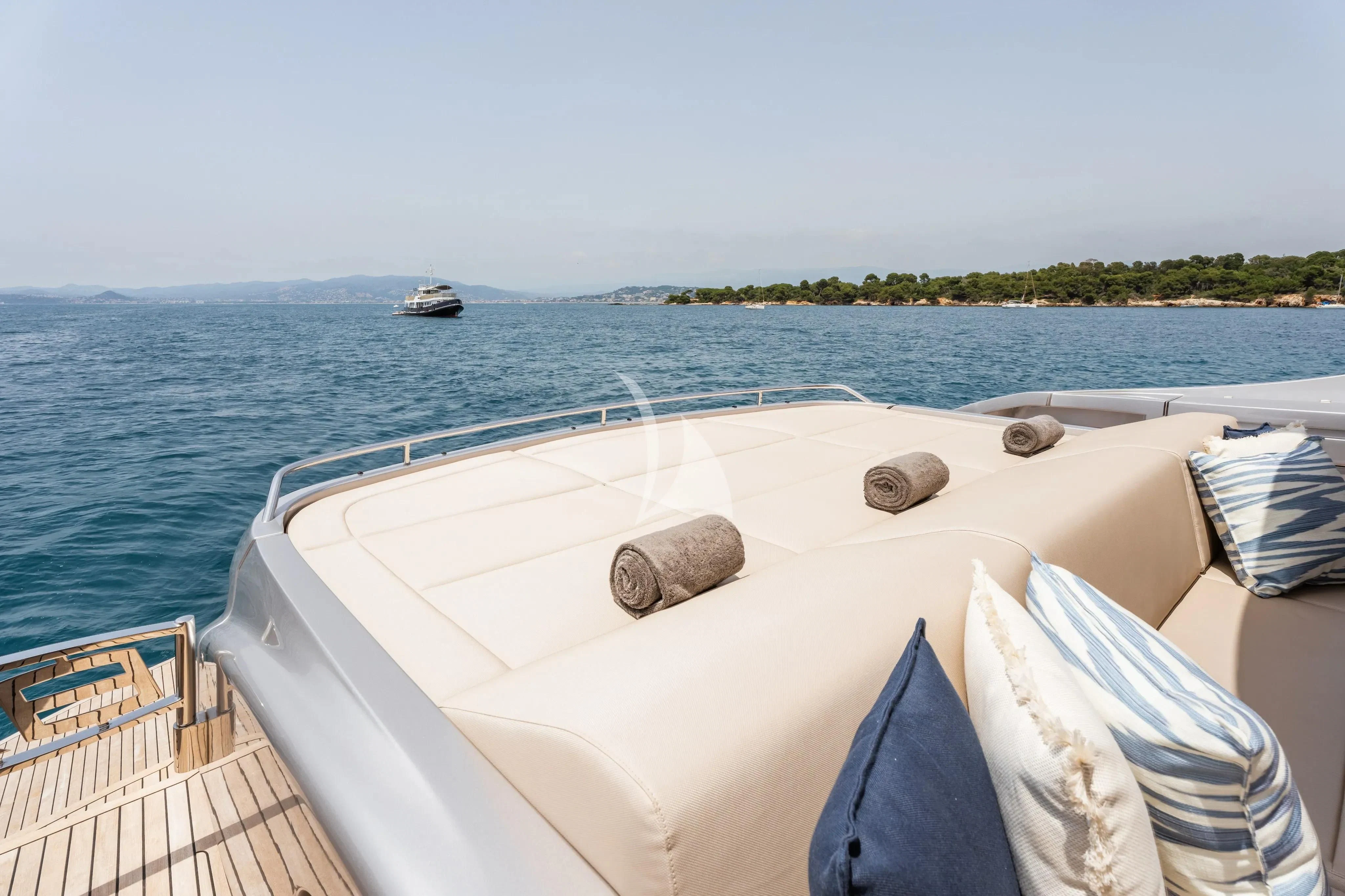 a boat on the water aboard CHERRY Yacht for Charter