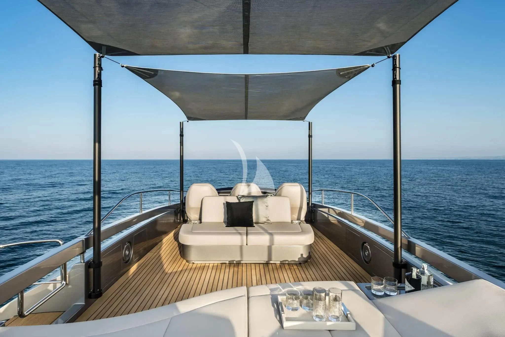 a boat on the water aboard CHERRY Yacht for Charter