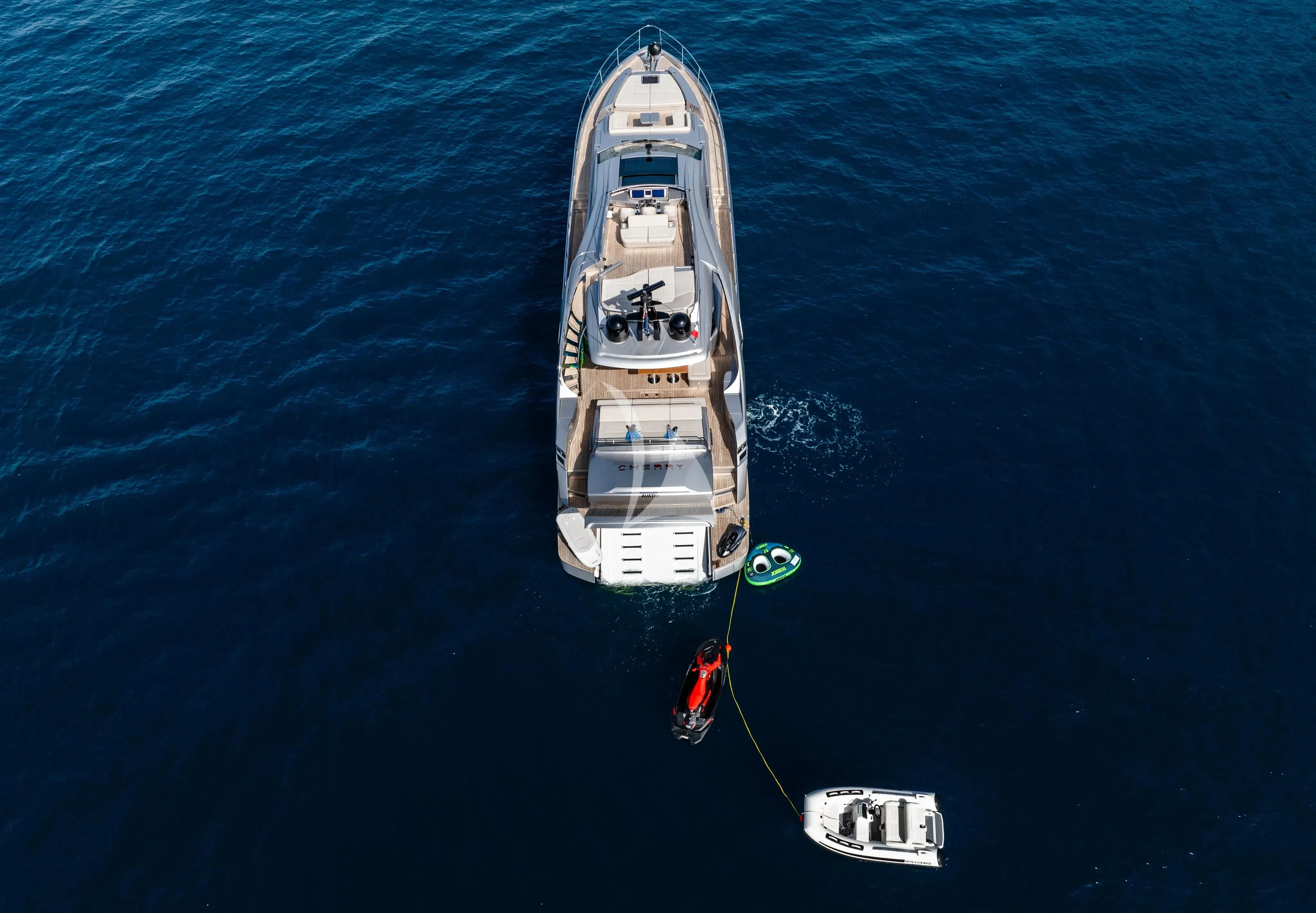 a boat in the water aboard CHERRY Yacht for Charter