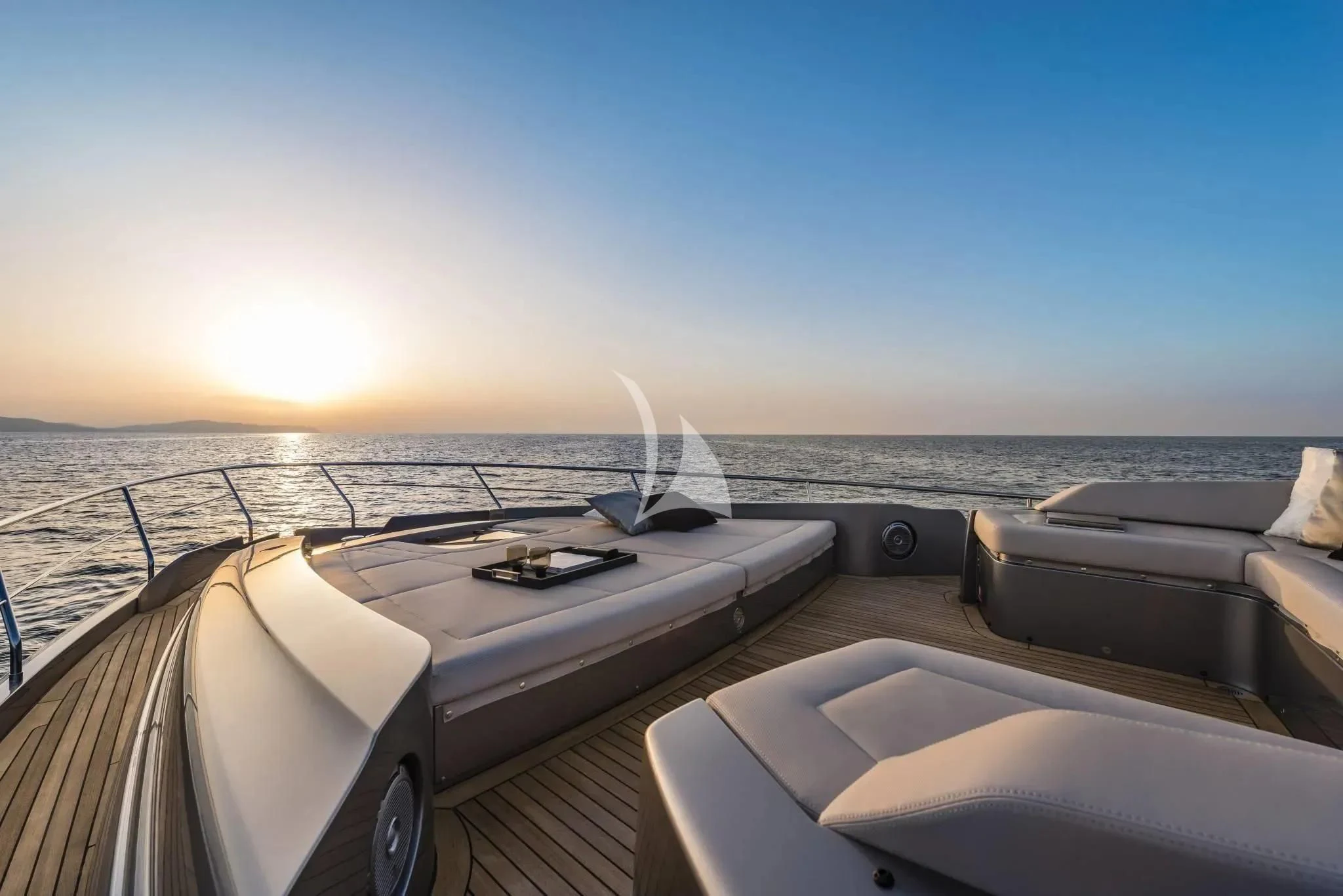 a boat on the water aboard CHERRY Yacht for Charter