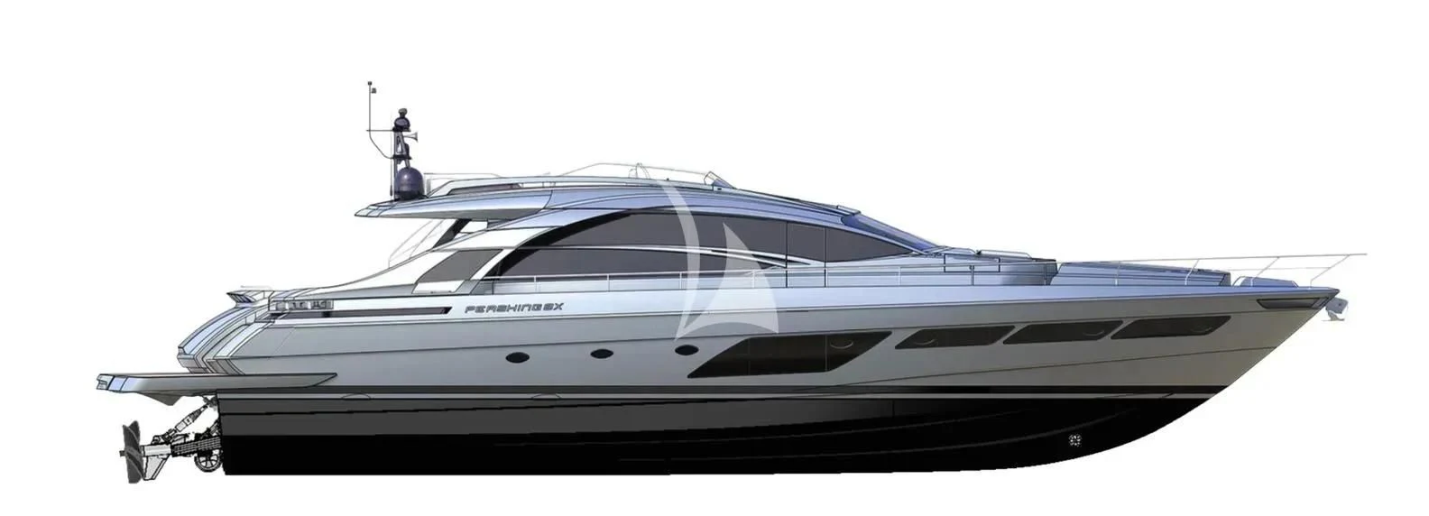 a white and black boat aboard CHERRY Yacht for Charter